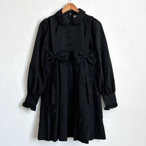 Gothic Lolita Cosplay Dress Small Mini Pleated Ribbons Ruffles Japan Black - Picture 9 of 12